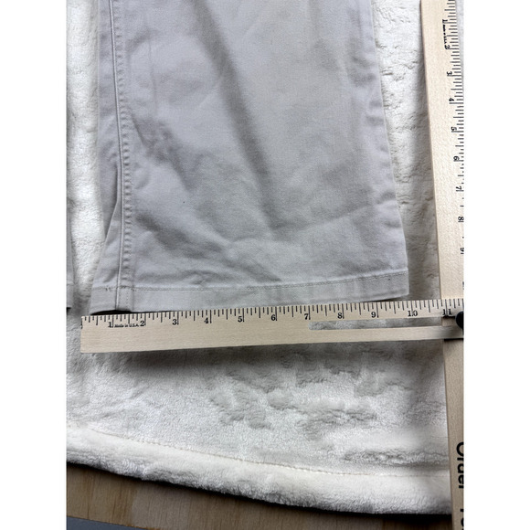 LL Bean Pants Pull On Size 18 Reg Khaki Wide Leg Stretch Hiking Travel - Picture 6 of 11